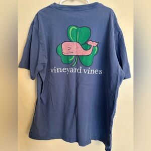Vineyard Vines Kid’s Large 16-18 Navy Blue
Shamrock  Whale Tee Shirt